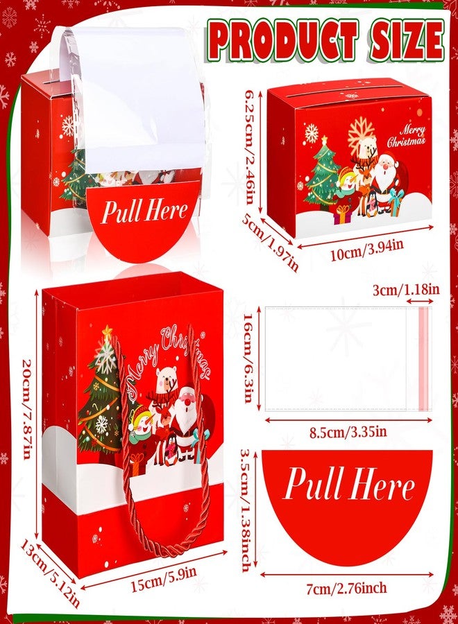 Resholder 9 Pack Christmas Money Box for Cash Gift Pull Surprise Money Holder Gifts with 200 Transparent Bill Christmas Bill Dispenser with Handle Gift Bags Funny Way to Give Cash Xmas DIY Pull Out Box Set - Image 2